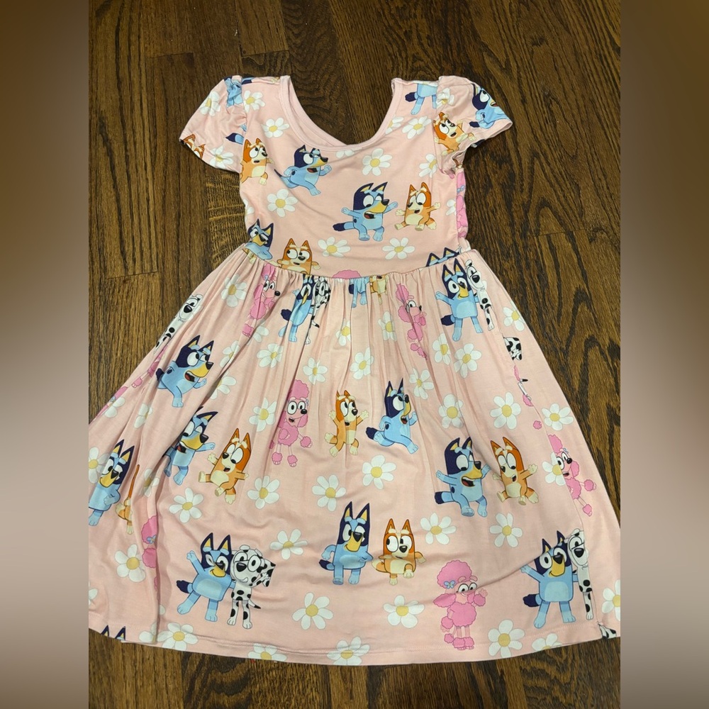 Little Sleepy Bluey Pink Dress